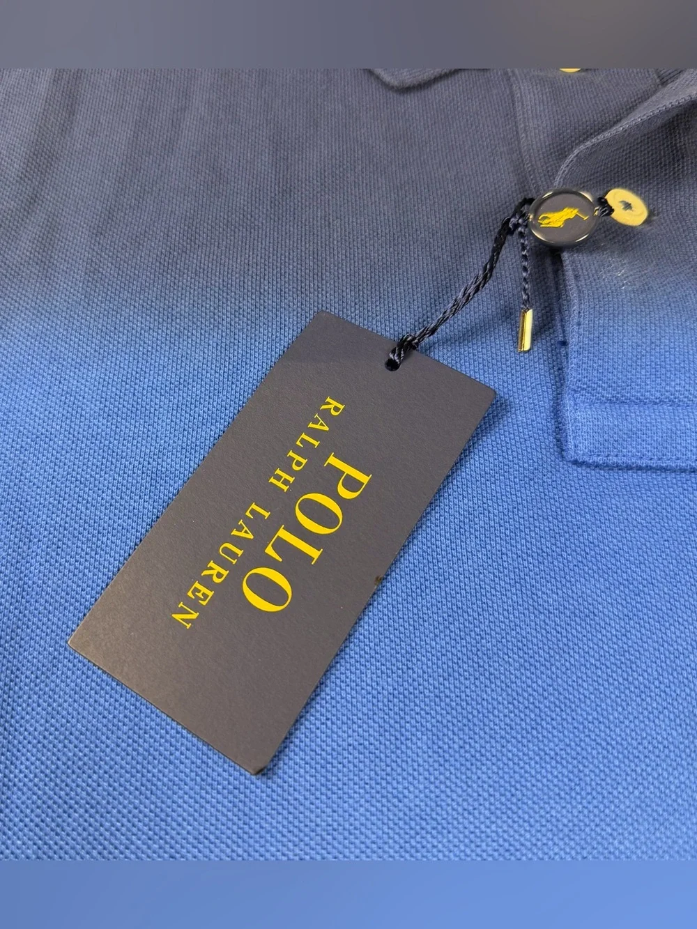 NWT Polo Ralph Lauren Ombre Gradient Short Sleeve Polo Shirt Mens Size Large
